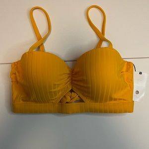 Shade and Shore Yellow/ Gold Bikini Top